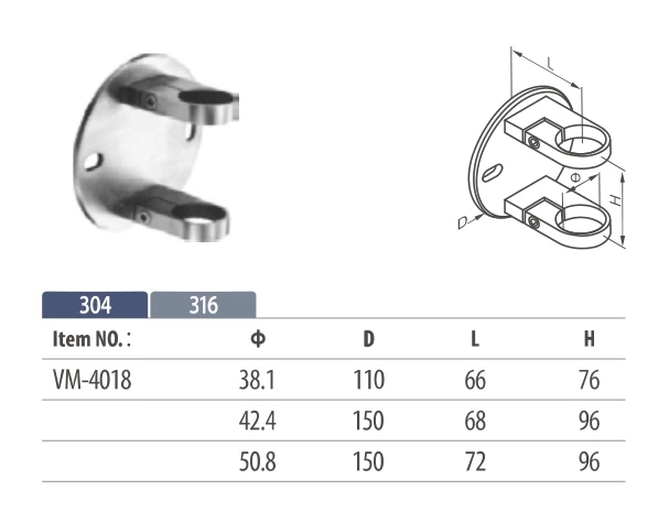 304 SATIN FINISH SIDE MOUNT BRACKET WHOLESALE(图1)